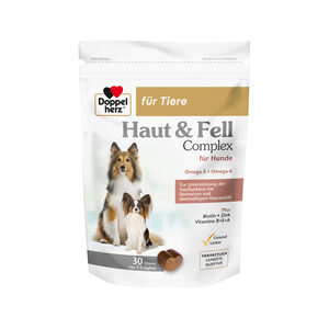 2x90g Doppelherz Skin & Coat Complex aanvullende voeding voor honden