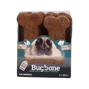 Bugbone insecten hondensnack medium 6x30gr