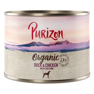 Purizon Organic 6 x 200 g - Eend en kip met courgette