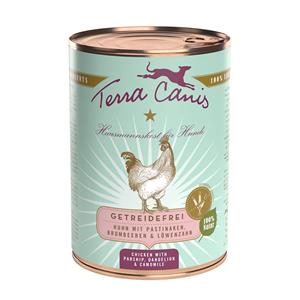 Terra Canis Graanvrij 6 x 400 g - Kip met Pastinaak, Paardenbloem en Bosbessen