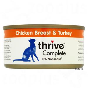 Thrive Complete Kattenvoer 6 x 75 g - Kippenborst & Kalkoen