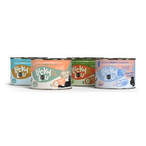 6x200g Lucky Lou Lifestage Adult Wild Mix Nat Kattenvoer