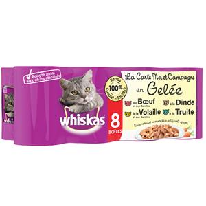 Zee en Land in Gelei Whiskas La Carte 8x390g Natvoer Katten