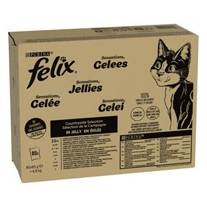 80x85g Sensations Countryside (4 Soorten) Felix Zo Goed Als Het Eruit Ziet Kattenvoer