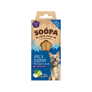 Soopa  Appel & Bosbes - dental sticks - 4 stuks