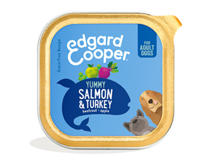 18x Edgard&Cooper Kuipje Vers Vlees Hondenvoer Zalm - Kalkoen 300 gr