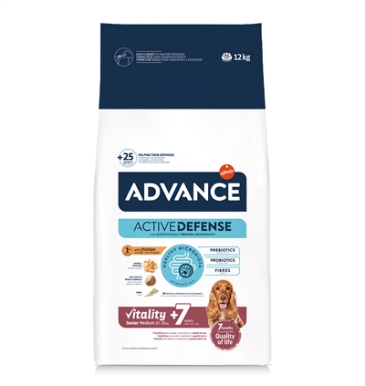 Advance Medium Senior met kip en rijst hondenvoer 2 x 12 kg