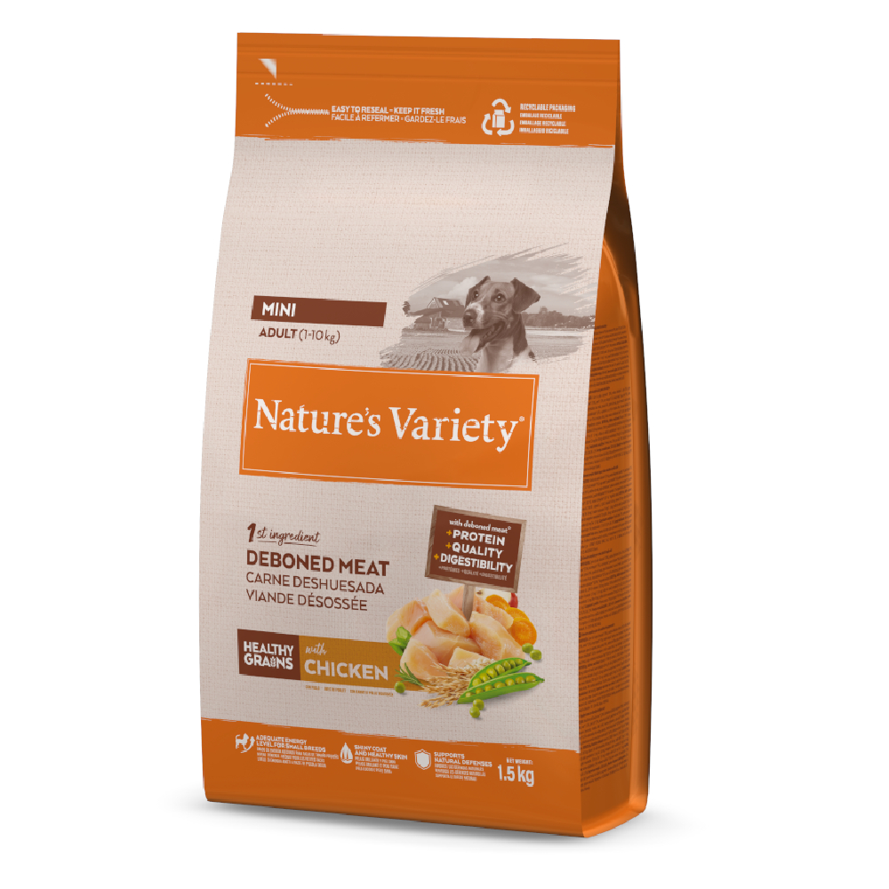 Nature’s Variety Nature's Variety Original Mini Adult Kip - Voordeelpakket: 3 x 1,5 kg
