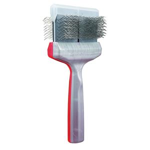 ActiVet Duo Zilver/Rood Undercoater Mat Zapper & Grabber Dubbel | Pluk- & Ontwolborstel