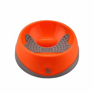 Lickimat - oh Bowl - Schlecknapf für Hunde - orange - Medium