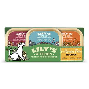 Voordeelpakket: 12 x 150 g Lily's Kitchen graanvrije menu's voor honden, hondenvoer nat