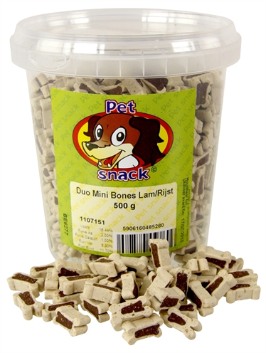 PETSNACK botjes mini duo lam / rijst (12X500 GR)