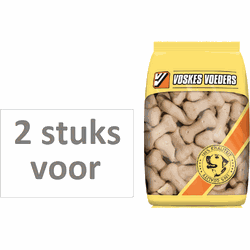 Voskes 2 stuks! hondenvoer vanille kluifjes