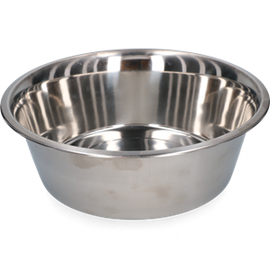 Merkloos Voer of drinkbak RVS 6,00ltr &Oslash; 34cm