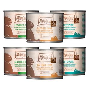 6x200g Mix MjAMjAM pure meat enjoyment mix (3 soorten) nat kattenvoer