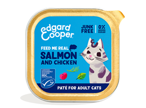 Edgard&Cooper Edgard & Cooper graanvrij zalm en kip paté nat kattenvoer 16x 85gr