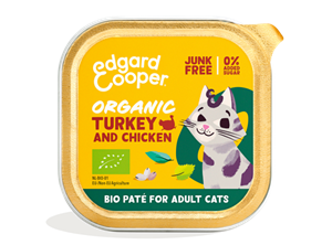 16x Edgard&Cooper Kattenvoer Adult Pate Biologische Kalkoen 85 gr