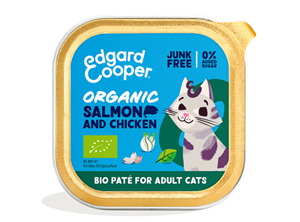 16x Edgard&Cooper Kattenvoer Adult Bio Paté Zalm - Kip 85 gr