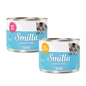 6 x 200 g Smilla Kitten Kattenvoer Kattenvoer - Gemengd pakket