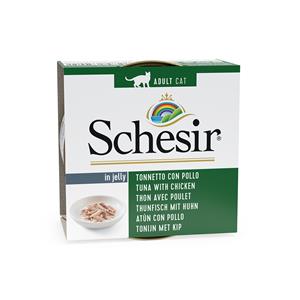 6x85g In Gelei Tonijn met Kip Schesir Kattenvoer