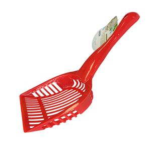 Nobleza Kattenbakschep - Kunststof - Maat S - 28x14x3 cm - Rood