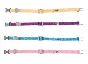 Trixie halsband kat glitter met kunststof sluiting assorti