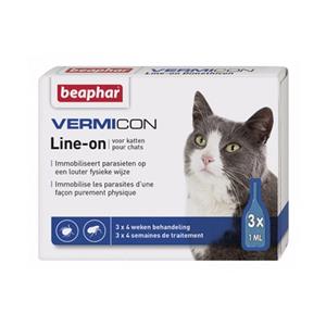 Beaphar Vermicon Line-on Kat 3 X 1 Ml