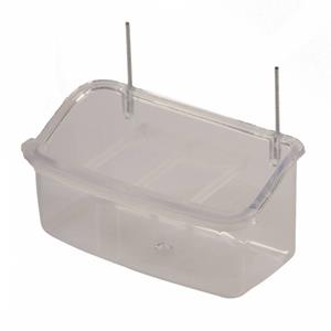 Duvo+ Voerbakje met anti-mors grille transparant 10,5x5,5x5CM