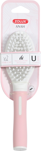 Zolux anah borstel zacht roze / wit
