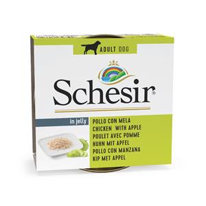 6x150g Kip met Appel Schesir Hondenvoer nat