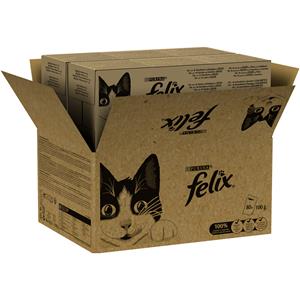 Voordeelpakket: 80x85g Felix Classic Pouches Fish Mix nat kattenvoer