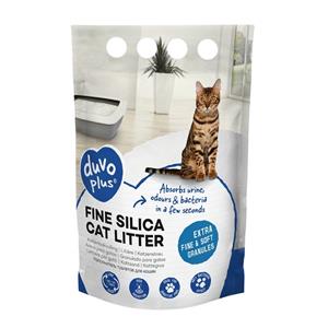 Duvo+ Premium fijne silica kattenbakvulling Wit 0,5-1,5mm - 5L - 2kg