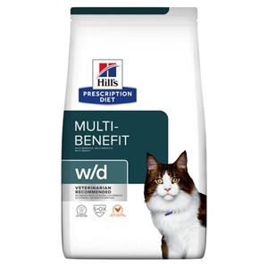 Hill's Prescription Diet W/D Multi-Benefit kattenvoer met kip 2 x 3 kg