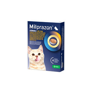 Milprazon Chewable 4 mg / 10 mg kitten en kleine kat 8 tabletten