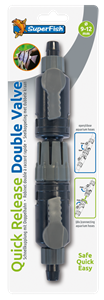 Superfish Dubbelkraan Snelkoppeling 9/12 - Ideaal voor Aquariumonderhoud Zoet & Zout Water