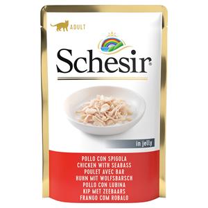 6x85g Kip met Zeebaars Schesir Kattenvoer Maaltijdzakjes