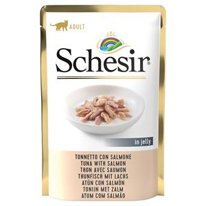 6x85g Tonijn met Zalm Schesir Kattenvoer Maaltijdzakjes