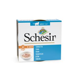 Schesir 24x70g in saus Tonijn  Natural Kattenvoer Nat