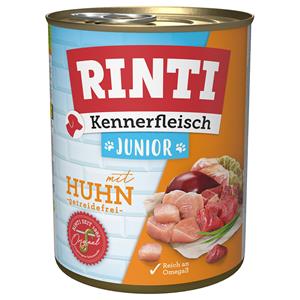 6x800g Kennerfleisch Junior Kip RINTI Hondenvoer