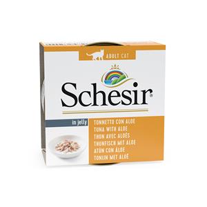 6x85g In Gelei Tonijn met Aloe Schesir Kattenvoer