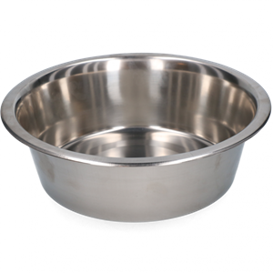 Merkloos Voer of drinkbak RVS 4,00ltr &Oslash; 28cm