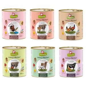 6x800g GranataPet Lievelingsmaaltijd Mix II (6 varianten) Hondenvoer