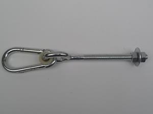 Schommelhaak m12x250 mm elektrolitisch verzinkt lengte tot oog 140 mm - Hermic
