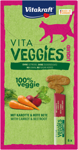 Vitakraft Cat Vita Veggies Liquid Carrot & Beetroot 15g x 6