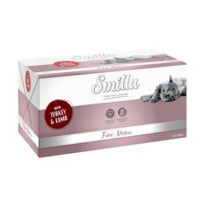 24x100g Kalkoen & Lam Smilla Fine Menu Kattenvoer nat