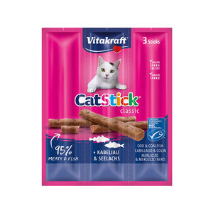 Vitakraft Cat Stick Mini - Kabeljauw & Koolvis - 3 stuks