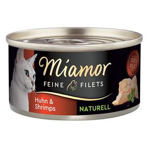 Miamor Fijne Filets Naturel Kattenvoer 6 x 80 g - Kip & Garnaal