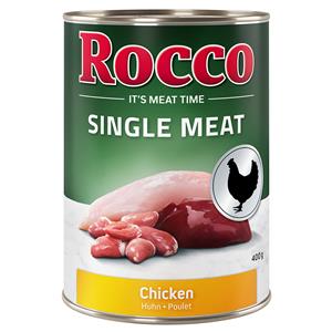 Dubbelpakket Rocco Single Meat 12 x 400 g Hondenvoer - Kip