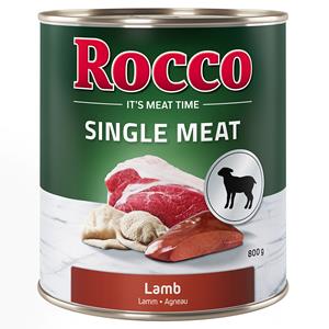 Rocco Single Meat 6 x 800 g Hondenvoer - Lam