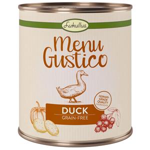 Voordeelpakket Lukullus Menu Gustico 24 x 800 g Hondenvoer - Eend met Wortel, Cranberry's en Rozemarijn